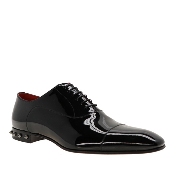 Christian Louboutin So Greggo Oxford Black Patent Leather Size 10 US New - Picture 3 of 6